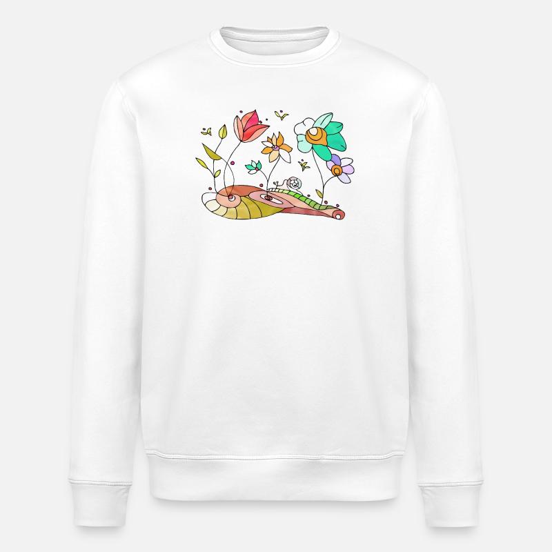 Fleur - Sweat bio ROLLER Stanley/Stella Unisexe - blanc