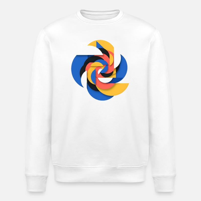 Abstrakt Geometrisch - Stanley/Stella Unisex Bio-Sweatshirt ROLLER - Weiß