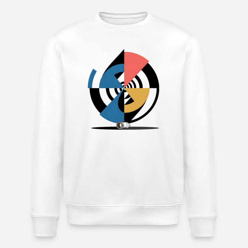 Abstrakt Geometrisch - Stanley/Stella Unisex Bio-Sweatshirt ROLLER - Weiß