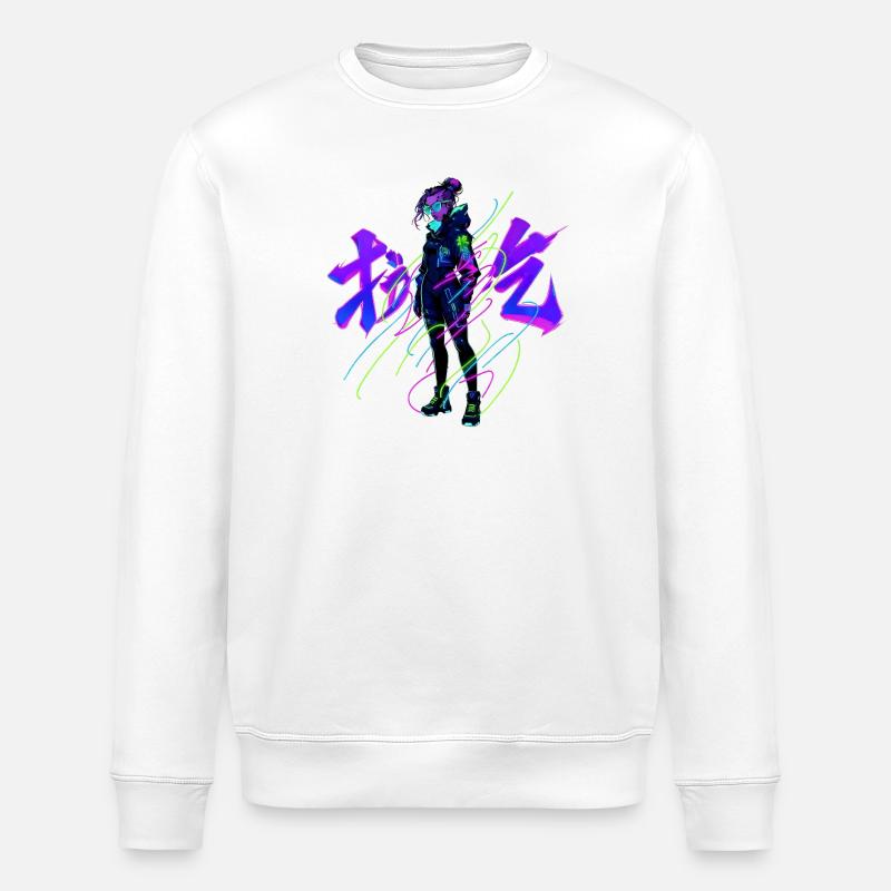 Neon_Tech_Streetwear - Stanley/Stella Unisex Bio-Sweatshirt ROLLER - Weiß