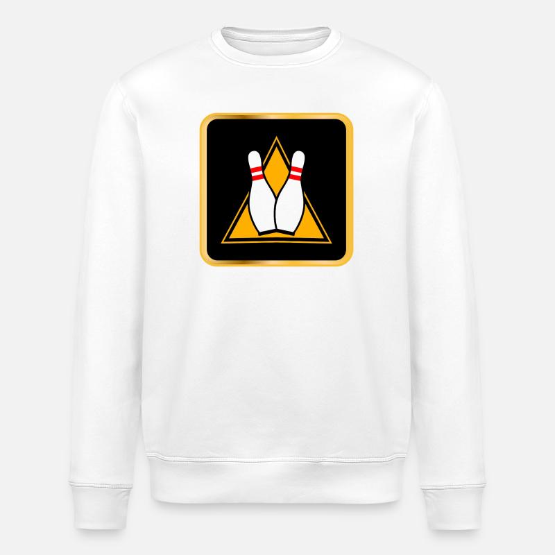 Paire de quilles Bowling - Sweat bio ROLLER Stanley/Stella Unisexe - blanc