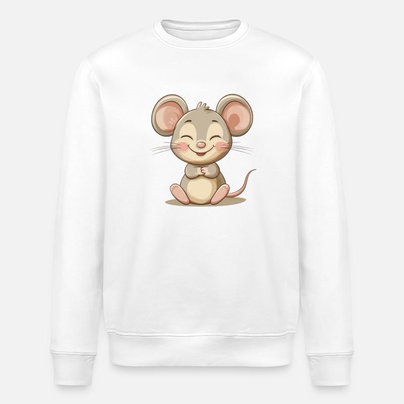mouse - Stanley/Stella ROLLER Unisex Organic Sweatshirt - white