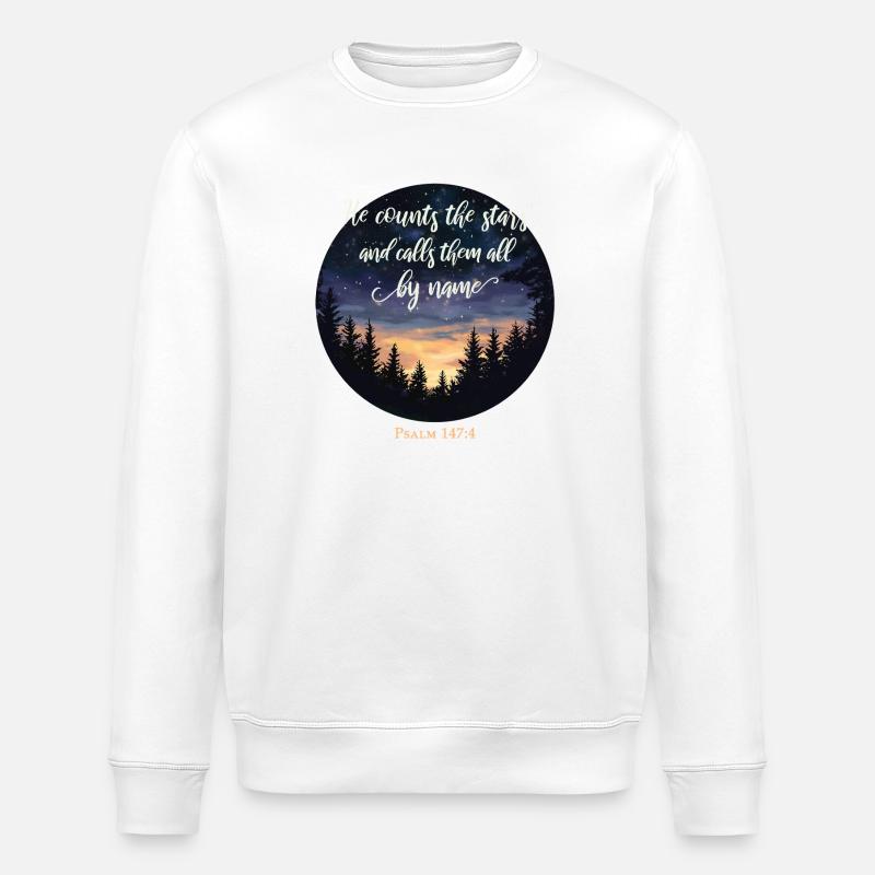 Bibelvers Christlich Religiös - Stanley/Stella Unisex Bio-Sweatshirt ROLLER - Weiß