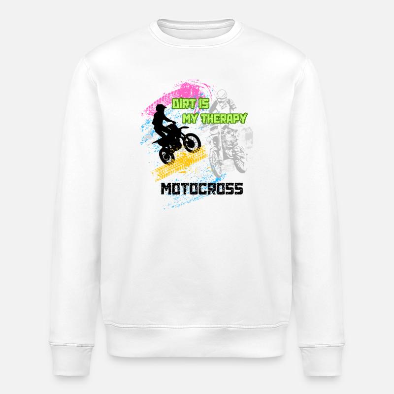 Motocross Graffiti - Stanley/Stella Unisex Bio-Sweatshirt ROLLER - Weiß