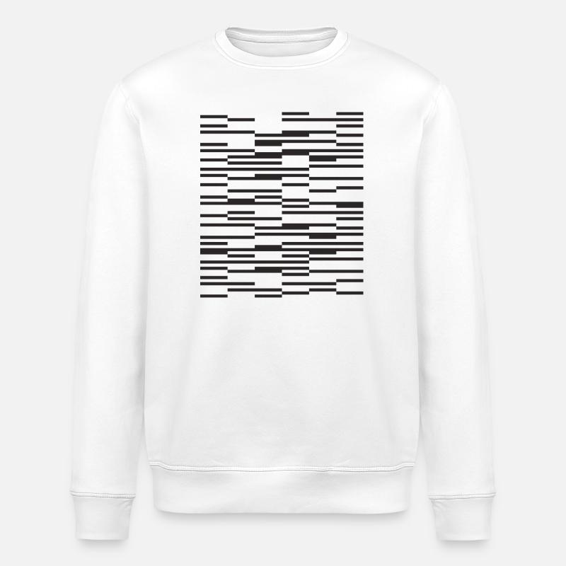 Lines design Minimalist Barcode - Stanley/Stella ROLLER Unisex Organic Sweatshirt - white