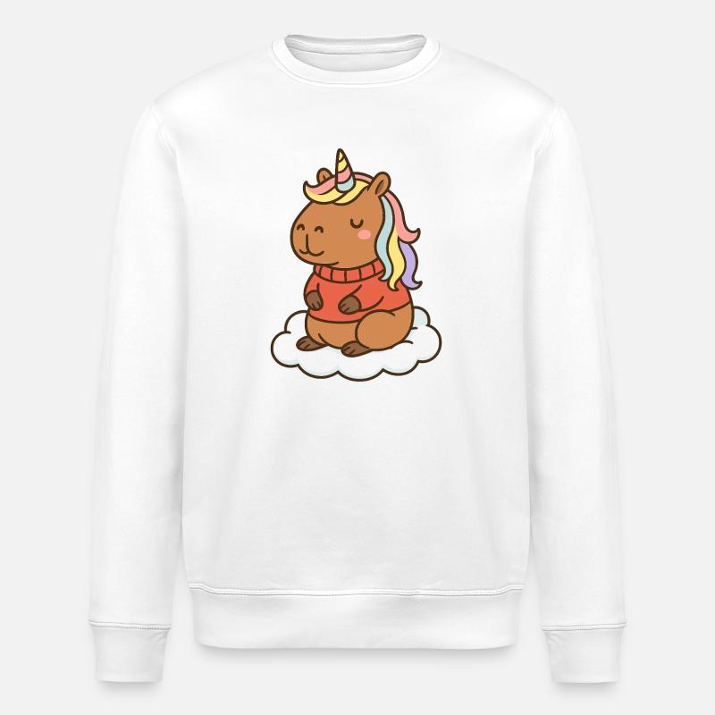 Licorne 🌈 Capybara - Sweat bio ROLLER Stanley/Stella Unisexe - blanc