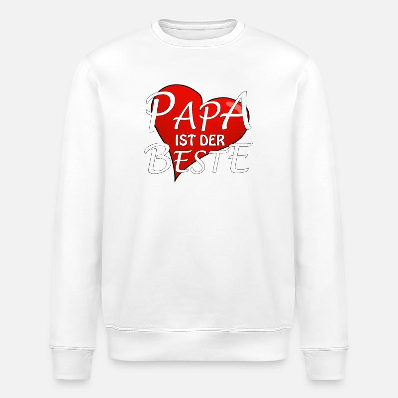 PAPA IST DER BESTE - Stanley/Stella Unisex Bio-Sweatshirt ROLLER - Weiß
