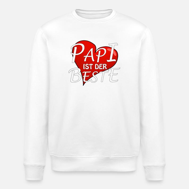 PAPA EST LE MEILLEUR - Sweat bio ROLLER Stanley/Stella Unisexe - blanc
