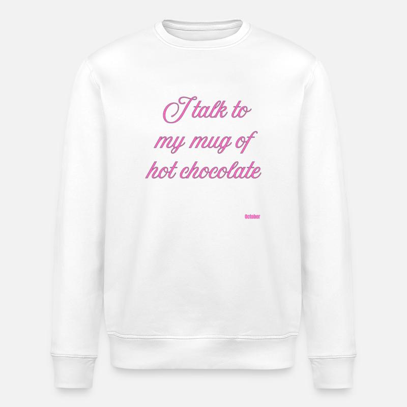 Tasse de chocolat chaud - Sweat bio ROLLER Stanley/Stella Unisexe - blanc