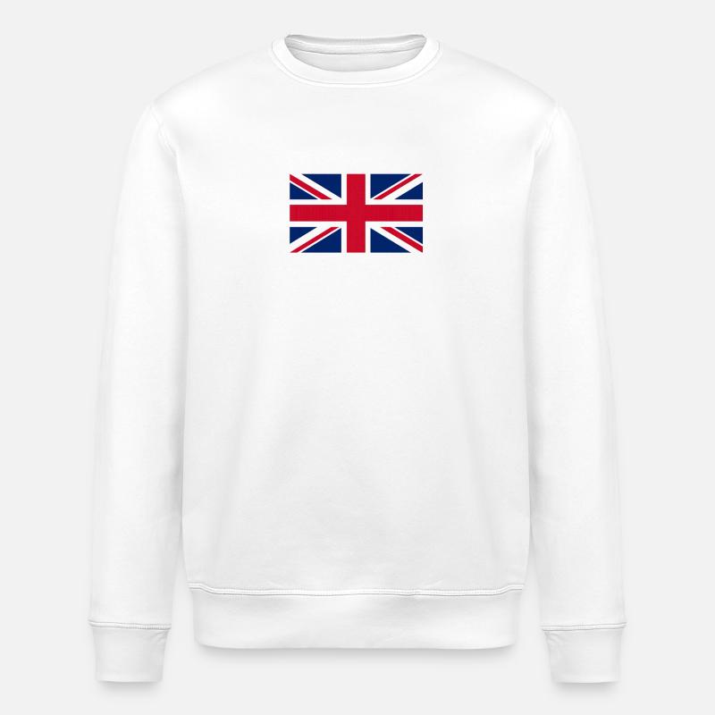 Stilisierte Flaggenkreuzdiagonalen UK - Stanley/Stella Unisex Bio-Sweatshirt ROLLER - Weiß