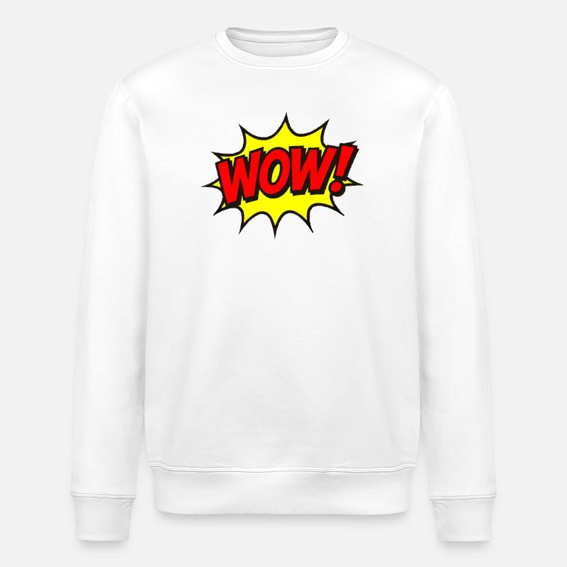 Wow Explosion Pop Art - Sweat bio ROLLER Stanley/Stella Unisexe - blanc