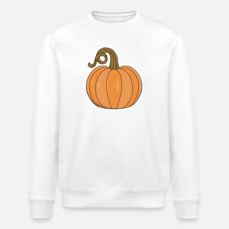 Illustration de citrouille à tige incurvée - Sweat bio ROLLER Stanley/Stella Unisexe - blanc