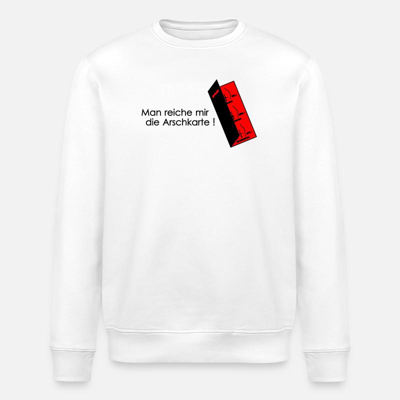 Carte du cul - Sweat bio ROLLER Stanley/Stella Unisexe - blanc