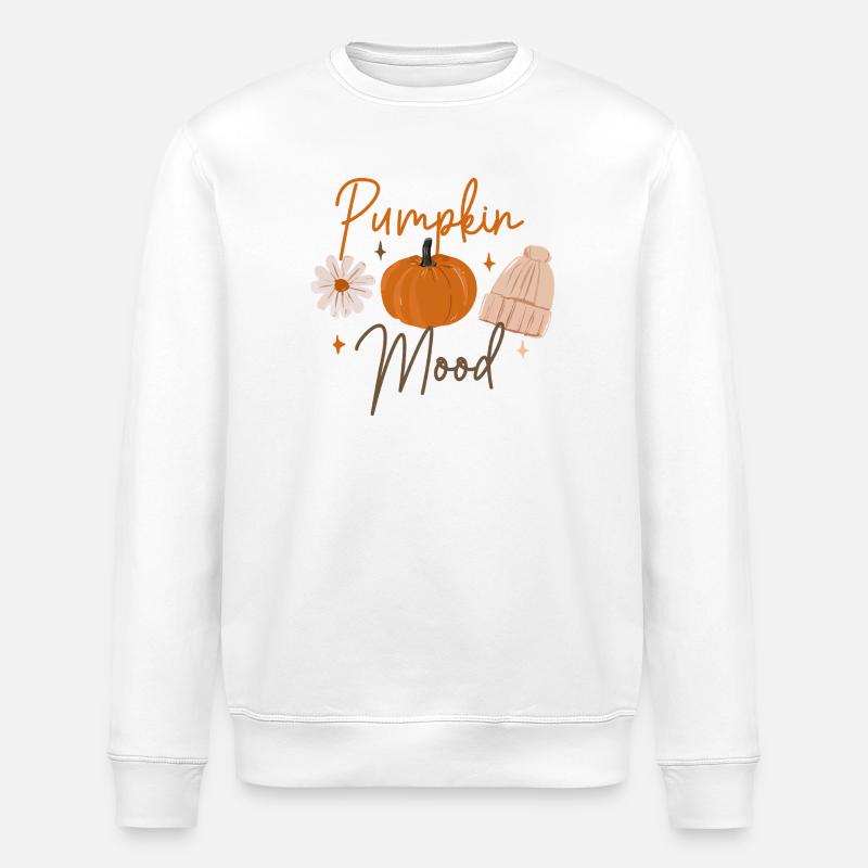 Kürbis Stimmung Herbst Gemütlich - Stanley/Stella Unisex Bio-Sweatshirt ROLLER - Weiß