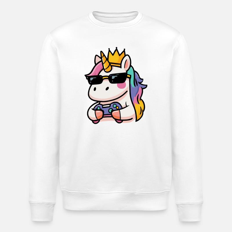 Pari de licorne - Sweat bio ROLLER Stanley/Stella Unisexe - blanc