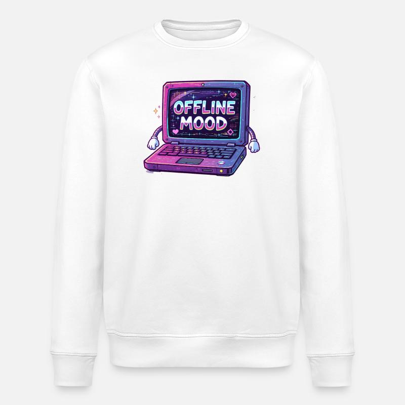 Y2K Retro – Offline Mood - Stanley/Stella Unisex Bio-Sweatshirt ROLLER - Weiß