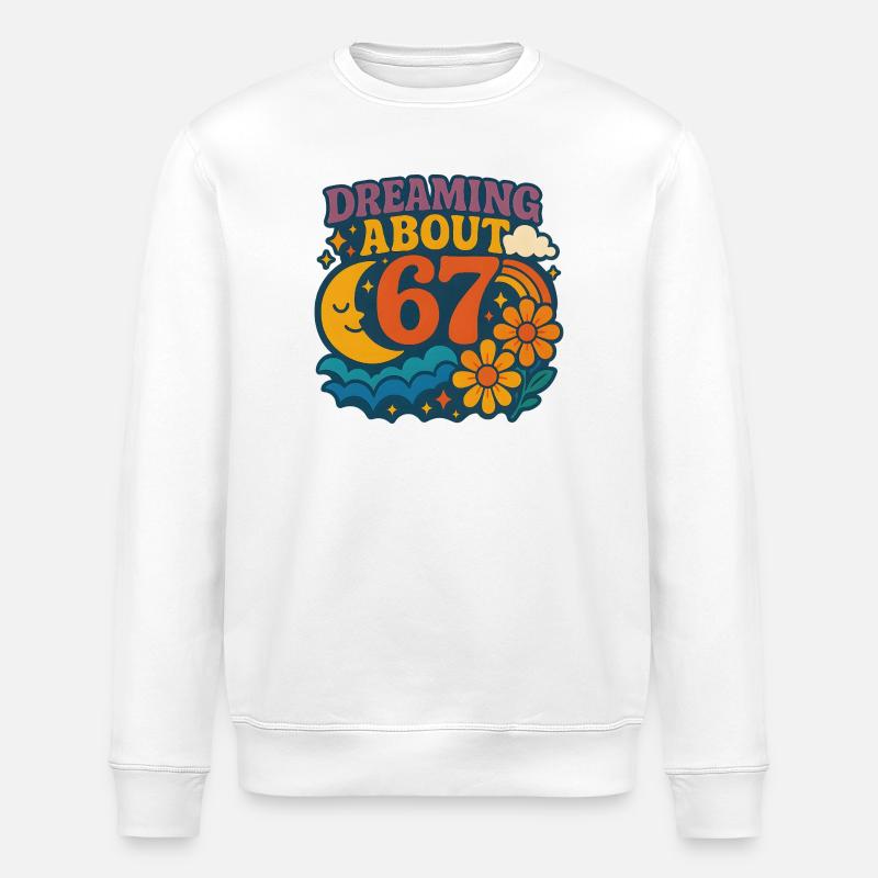 Rêver de 67 drôles Meme Moonlight - Sweat bio ROLLER Stanley/Stella Unisexe - blanc