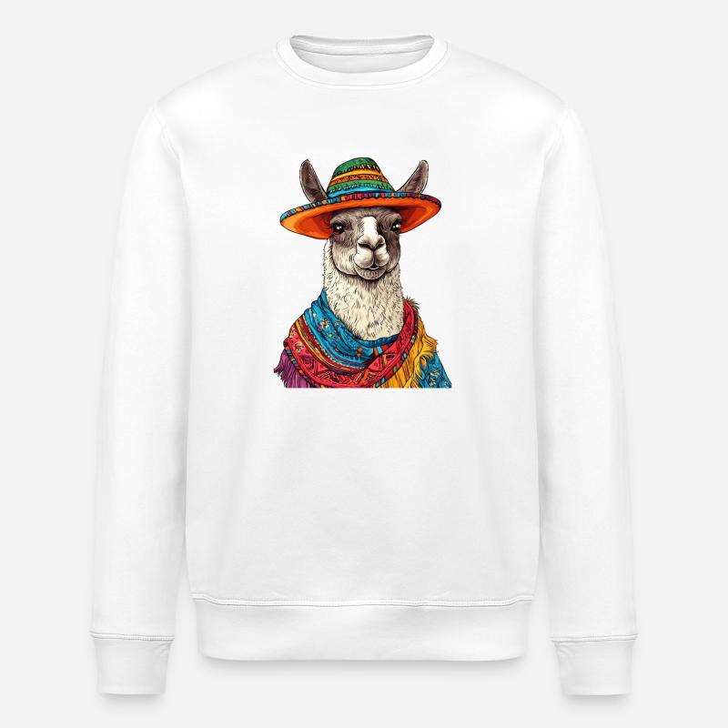 Lama - Stanley/Stella Unisex Bio-Sweatshirt ROLLER - Weiß