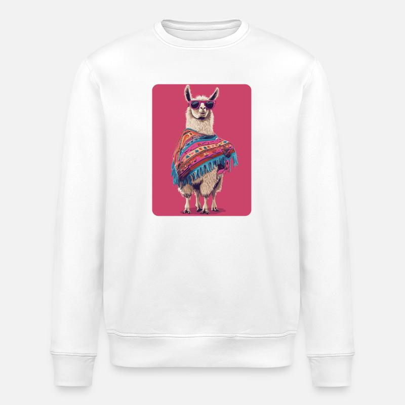 Lama - Stanley/Stella Unisex Bio-Sweatshirt ROLLER - Weiß