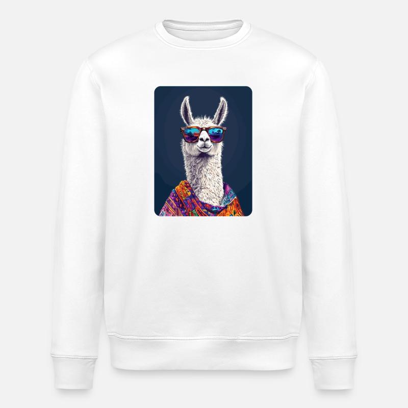 Lama - Stanley/Stella Unisex Bio-Sweatshirt ROLLER - Weiß