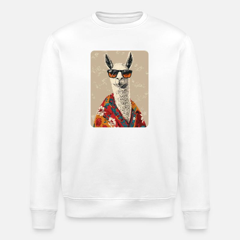 Lama - Stanley/Stella Unisex Bio-Sweatshirt ROLLER - Weiß