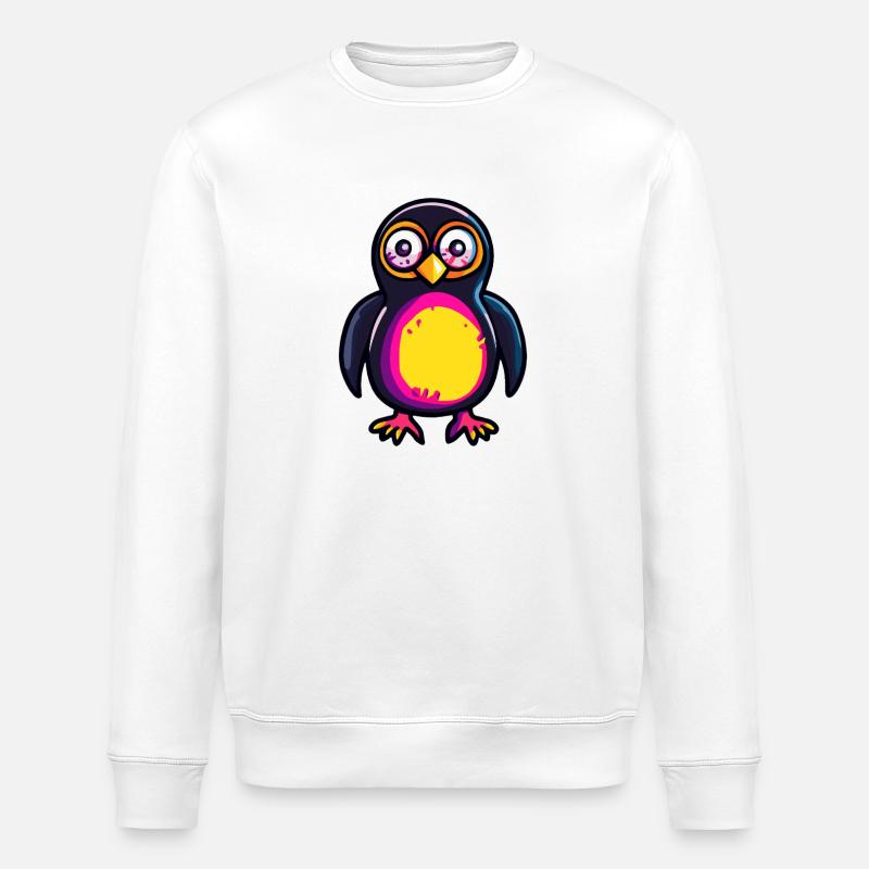 Pinguin Halloween Zombie - Stanley/Stella Unisex Bio-Sweatshirt ROLLER - Weiß