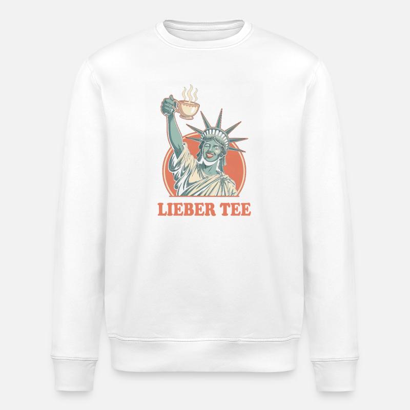Lieber Tee Statue - Stanley/Stella Unisex Bio-Sweatshirt ROLLER - Weiß