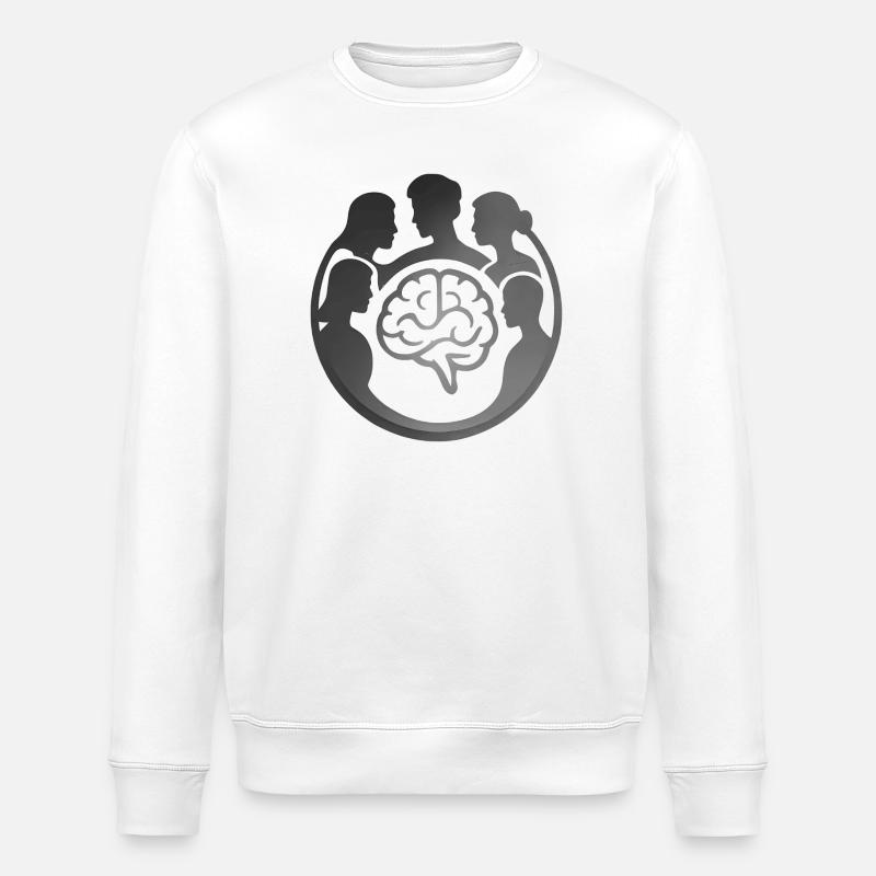 Community Brain Circle - Stanley/Stella ROLLER Unisex Organic Sweatshirt - white