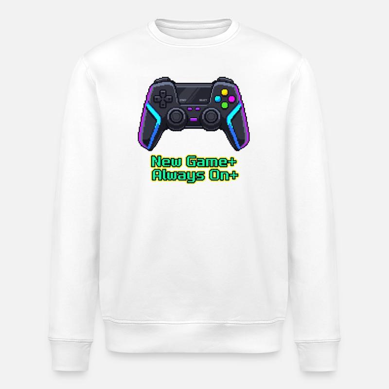 Neon Pixel Controller New Game Plus - Sweat bio ROLLER Stanley/Stella Unisexe - blanc