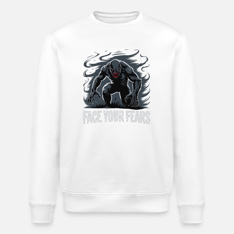 Affrontez vos peurs Monstre, Cauchemar. - Sweat bio ROLLER Stanley/Stella Unisexe - blanc