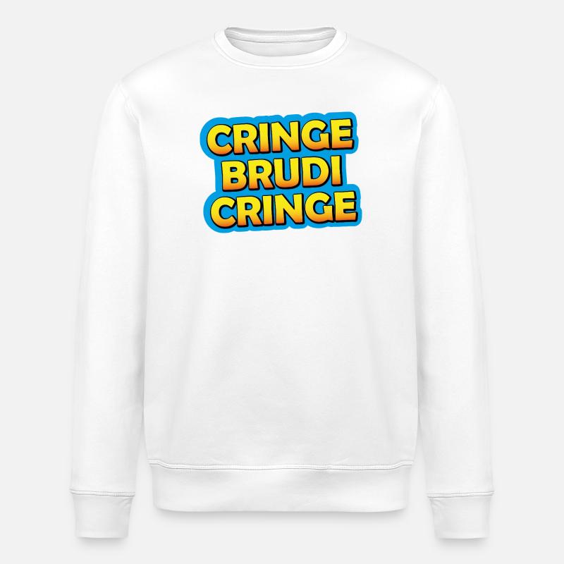 Cring Brudi Cring Graphique néon - Sweat bio ROLLER Stanley/Stella Unisexe - blanc