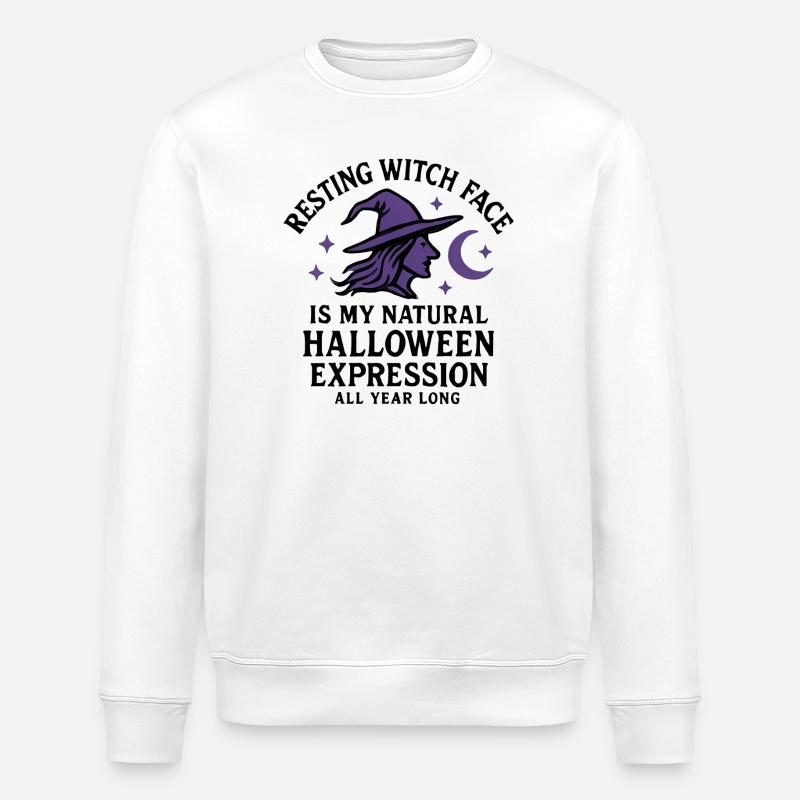 Halloween - Witch - Stanley/Stella ROLLER Unisex Organic Sweatshirt - white