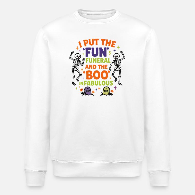 Halloween - Lustige Skelette - Stanley/Stella Unisex Bio-Sweatshirt ROLLER - Weiß