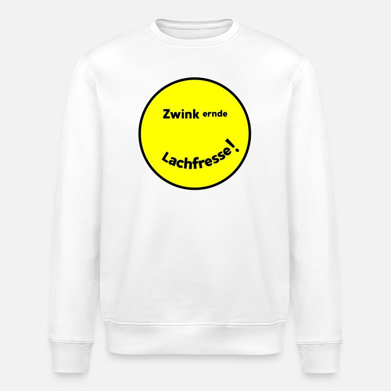 Clin d’œil rire bouche - Sweat bio ROLLER Stanley/Stella Unisexe - blanc