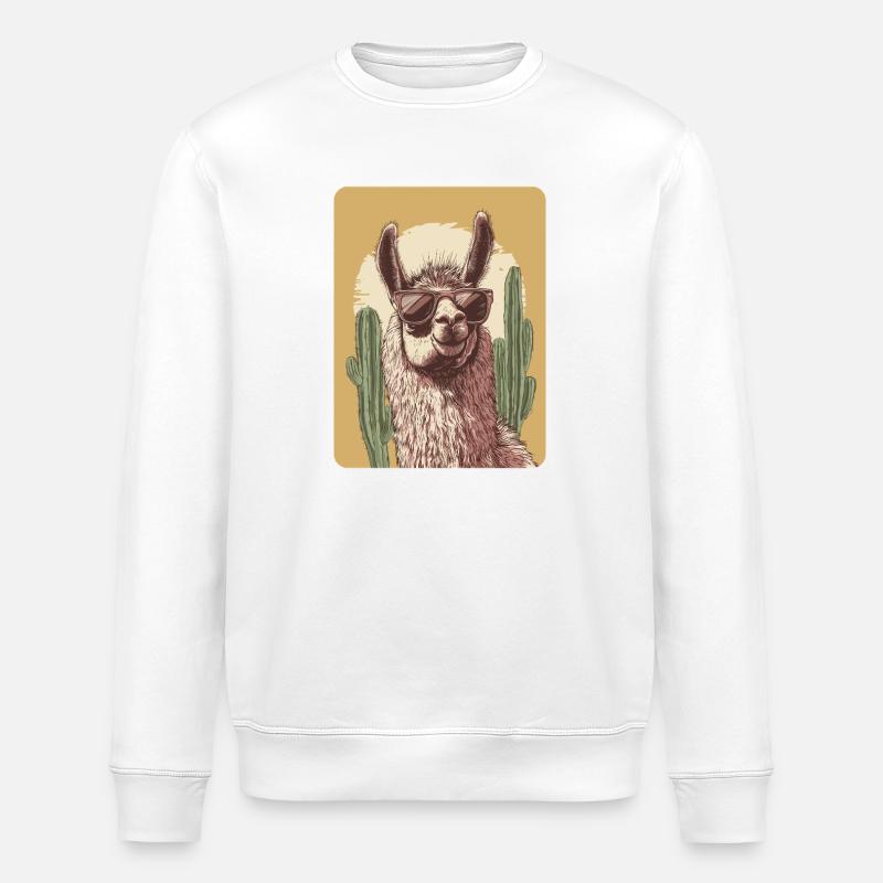 Lama - Stanley/Stella Unisex Bio-Sweatshirt ROLLER - Weiß