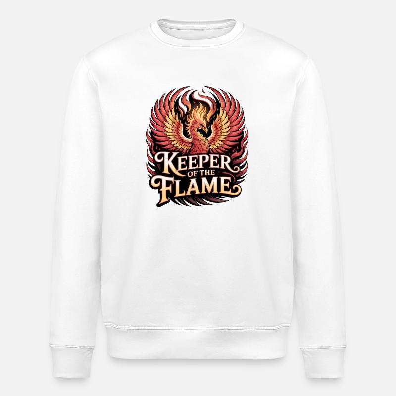 Phönix – Keeper of the Flame - Stanley/Stella Unisex Bio-Sweatshirt ROLLER - Weiß