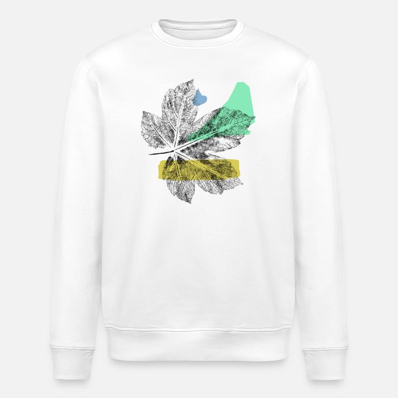 Feuille d’érable - Abstrake Art - Sweat bio ROLLER Stanley/Stella Unisexe - blanc