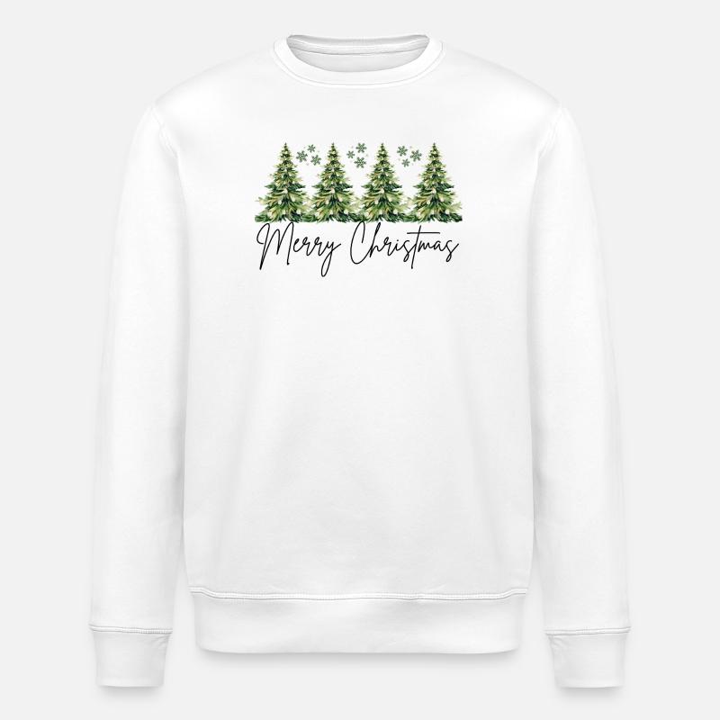 Elegantes Weihnachtsdesign - Stanley/Stella Unisex Bio-Sweatshirt ROLLER - Weiß
