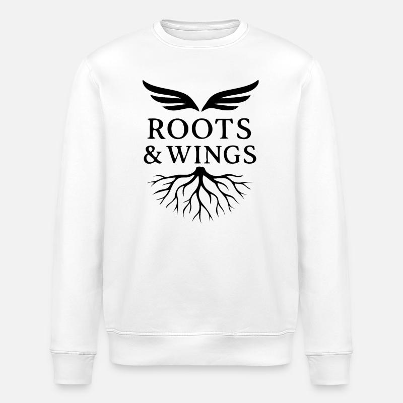 Roots & Wings - Freiheit und Herkunft - Stanley/Stella Unisex Bio-Sweatshirt ROLLER - Weiß