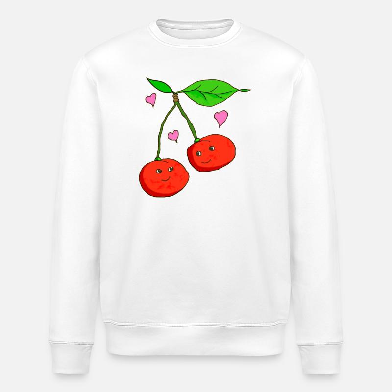 Kirschen - Stanley/Stella Unisex Bio-Sweatshirt ROLLER - Weiß