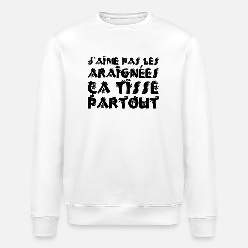 LES ARAIGNÉES, ÇA TISSE PARTOUT !  - Sweat bio ROLLER Stanley/Stella Unisexe - blanc