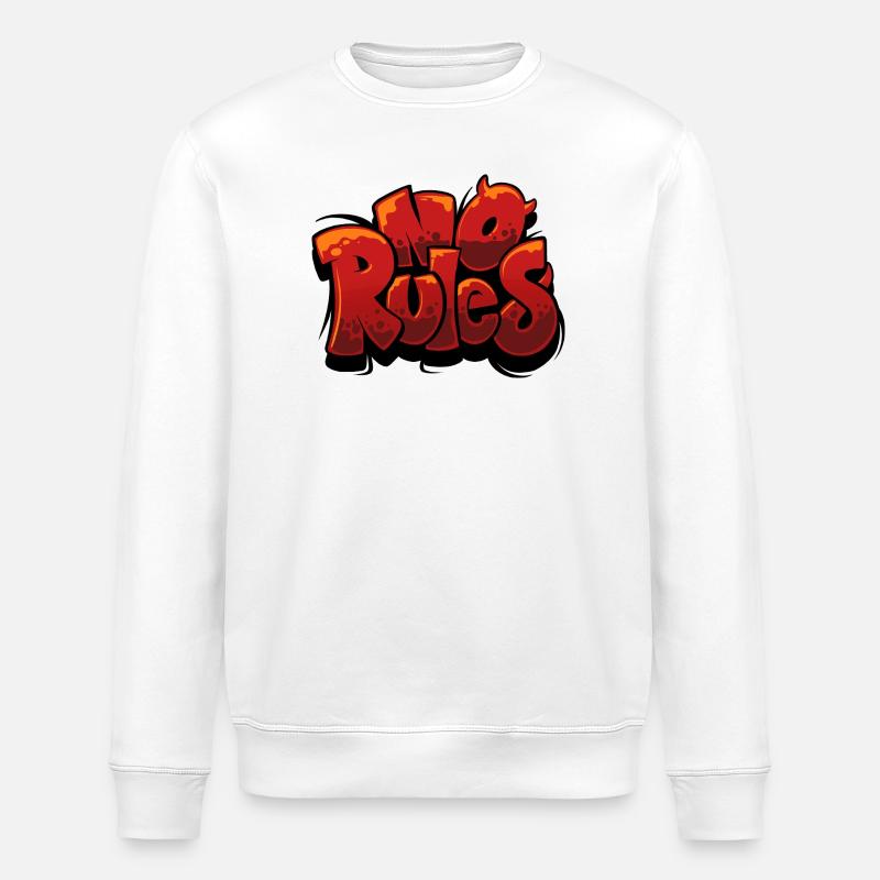 Keine Regeln Graffiti Urban Red - Stanley/Stella Unisex Bio-Sweatshirt ROLLER - Weiß