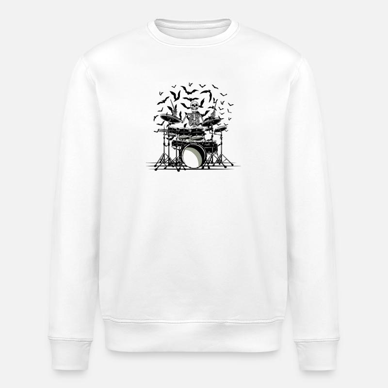 Skeletal Battery Blank - Stanley/Stella ROLLER Unisex Organic Sweatshirt - white