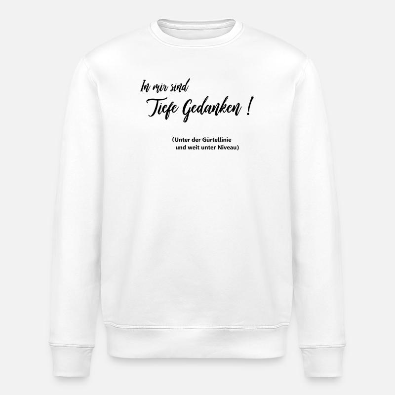 deep thoughts - Stanley/Stella ROLLER Unisex Organic Sweatshirt - white