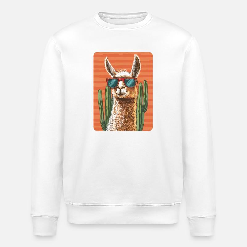 Lama - Stanley/Stella Unisex Bio-Sweatshirt ROLLER - Weiß