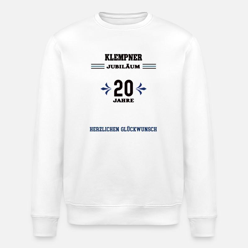 Plombier 20e anniversaire Vingtième anniversaire - Sweat bio ROLLER Stanley/Stella Unisexe - blanc