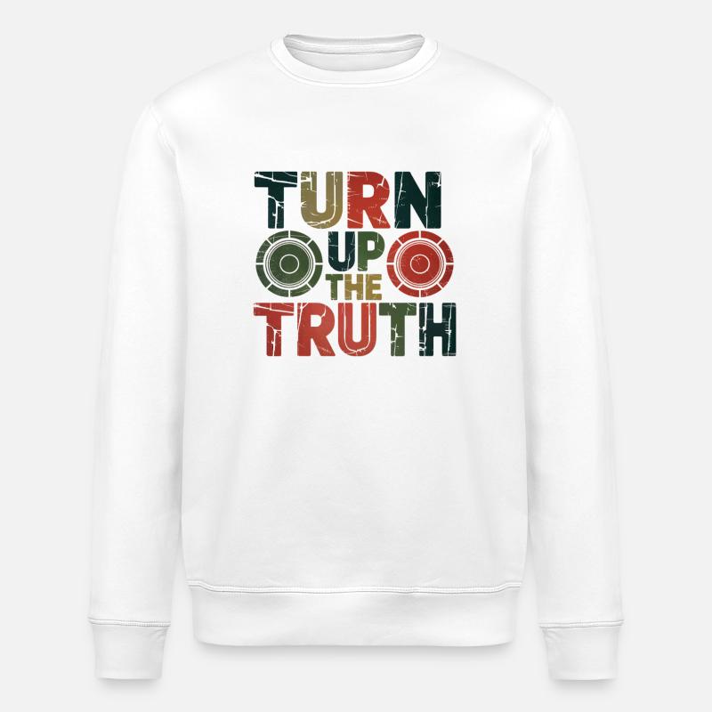 Retro Grunge – Montez la vérité - Sweat bio ROLLER Stanley/Stella Unisexe - blanc