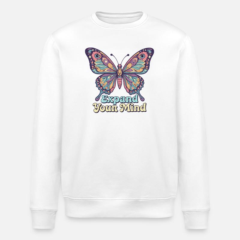 Psychedelisch Retro – Expand Your Mind - Sweat bio ROLLER Stanley/Stella Unisexe - blanc