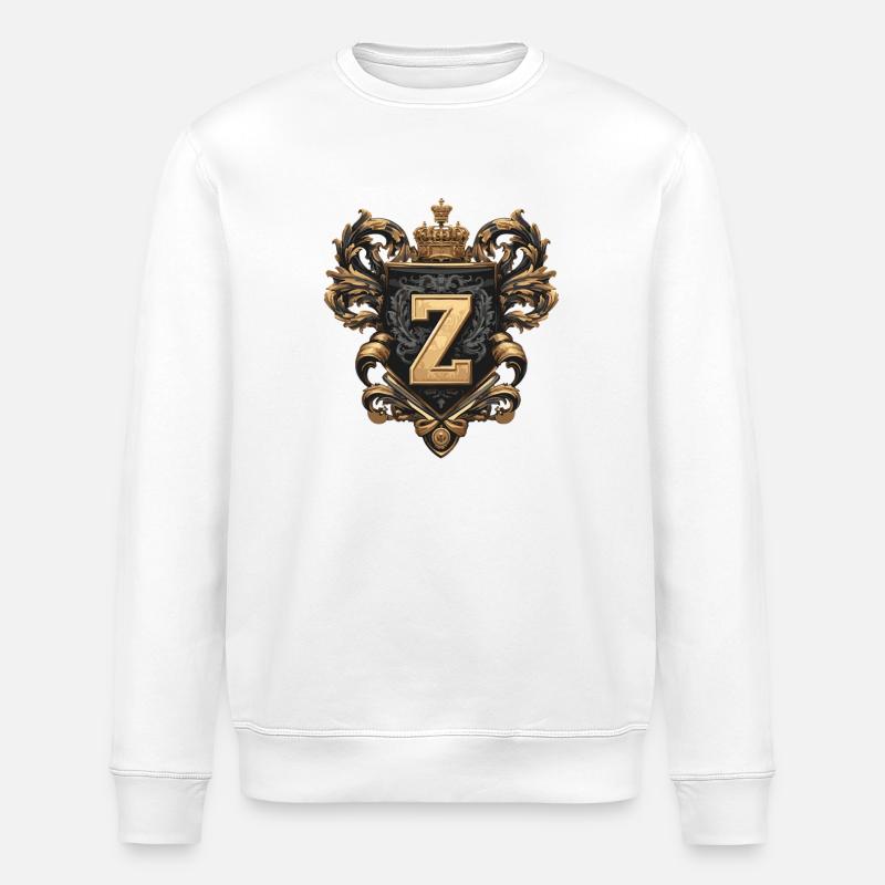 Z Buchstabe Name Krone - Stanley/Stella Unisex Bio-Sweatshirt ROLLER - Weiß