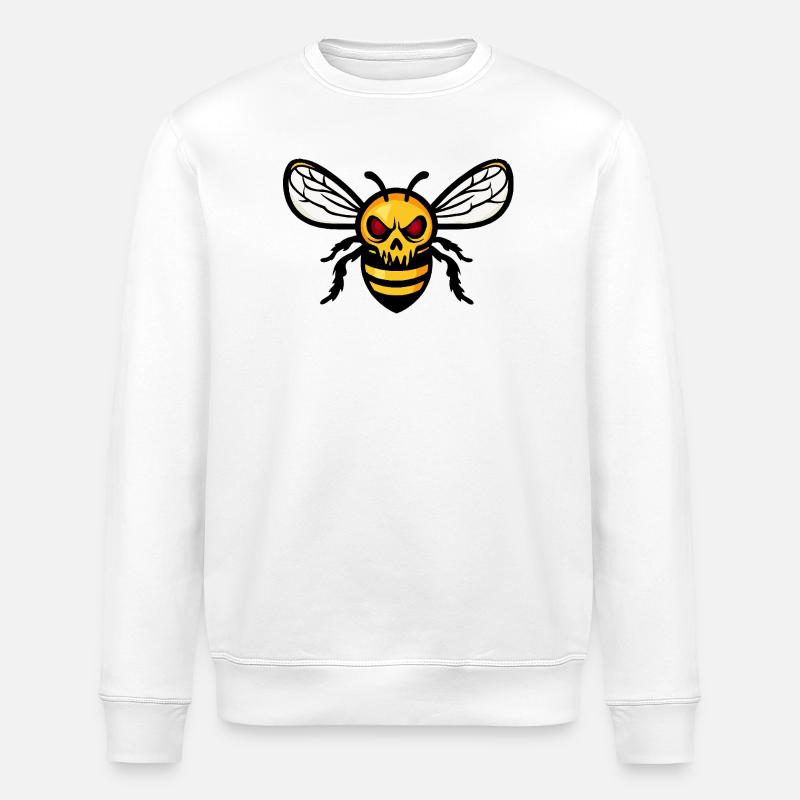 Biene Halloween Zombie - Stanley/Stella Unisex Bio-Sweatshirt ROLLER - Weiß